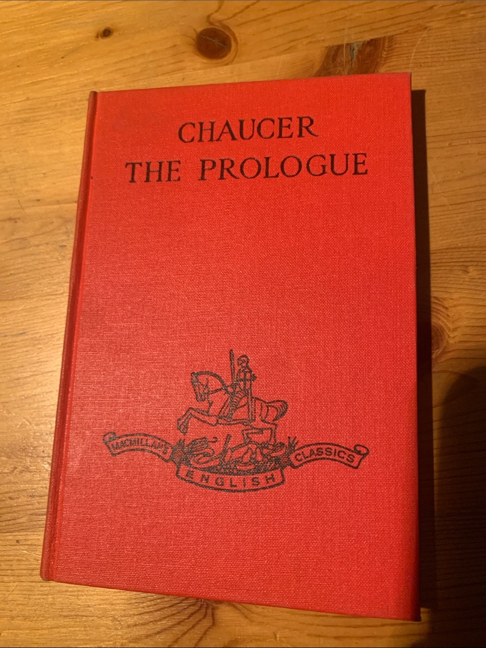 Chaucer The Prologue Red Hardcover - Classic Literature 1962